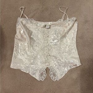 Victoria’s Secret gold tag 

Elegant Lace Corset Top